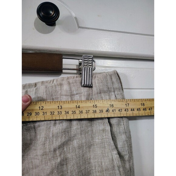 J. Jill Linen Women's Pull On Elastic Waist Pockets Natural Linen Pants Medium P - Picture 4 of 9